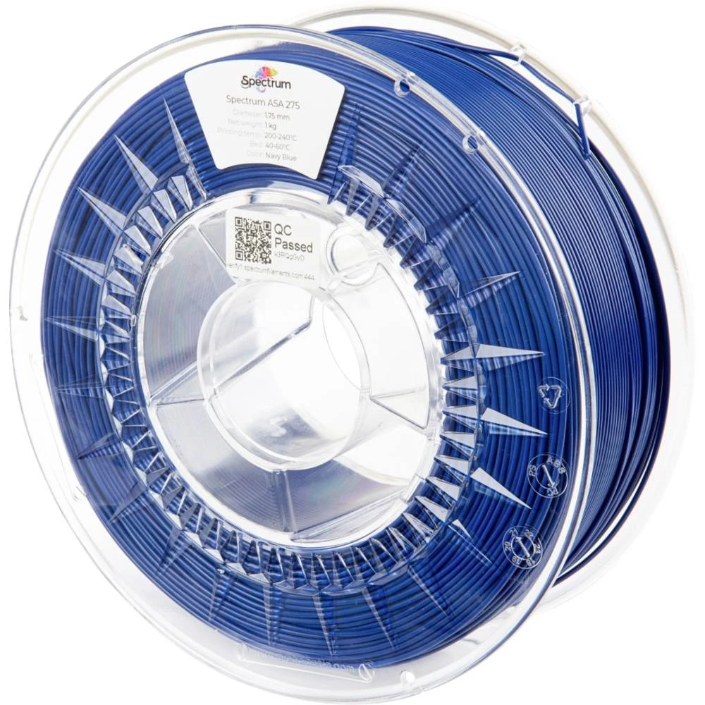 Spectrum Filaments 80306 ASA 275 NAVY BLUE 3D pisač filament ASA otporan na udarce, zaštićen od atmosferskih utjecaja, U slika