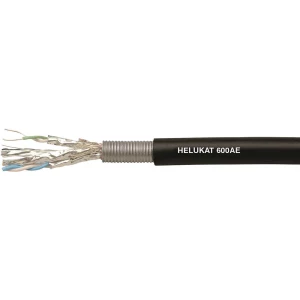 Mrežni kabel CAT 7 S/STP 4 x 2 x 0.58 mm² Crna Helukabel 802168 Roba na metre slika