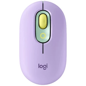 Logitech POP bežični miš Bluetooth® optički ljubičasta, metvica, žuta 4 Tipke 4000 dpi Easy Switch 3 uređaji, tihe tipke, ugrađeni kotačić za pregled slika