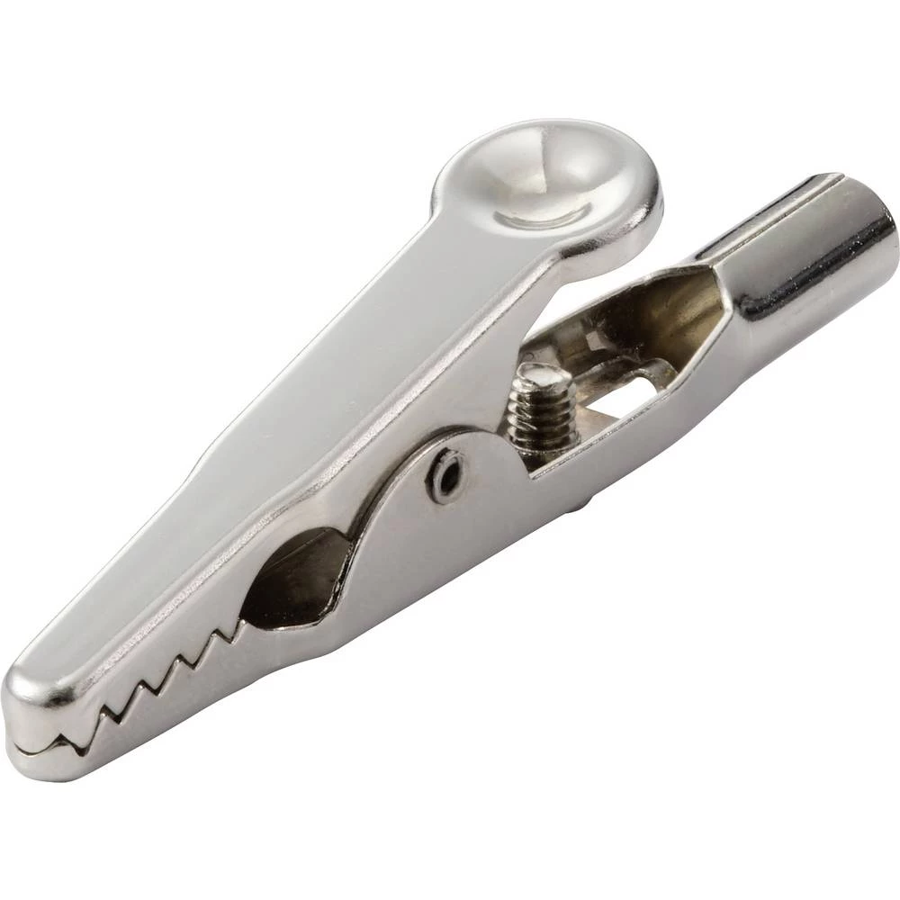 TRU COMPONENTS MSK-10 krokodilska stezaljka nikal Stezni raspon maks.: 7.9 mm dužina: 50 mm 1 kom. Bulk slika