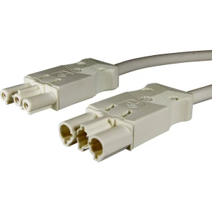Adels-Contact 96475305 mrežni priključni kabel mrežni adapter - mrežni konektor Ukupan broj polova: 2 + PE bijela 0.50 m 75 St. slika
