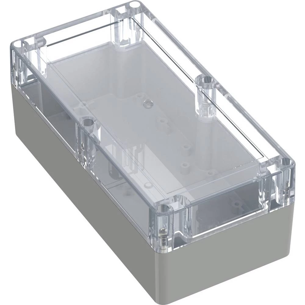 TRU COMPONENTS 6U07201008437 TC-13865148 industrijsko kućište 200 x 100 x 75 ABS, polikarbonat svijetlosiva, prozirna 1 slika