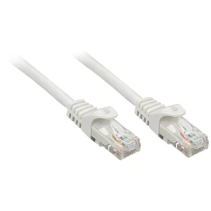 LINDY 48401 RJ45 mrežni kabel, Patch kabel cat 5e U/UTP 1 m siva  1 St. slika