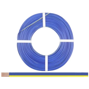 Donau Elektronik 325-223-50 pletenica 3 x 0.25 mm² plava boja, žuta 50 m slika