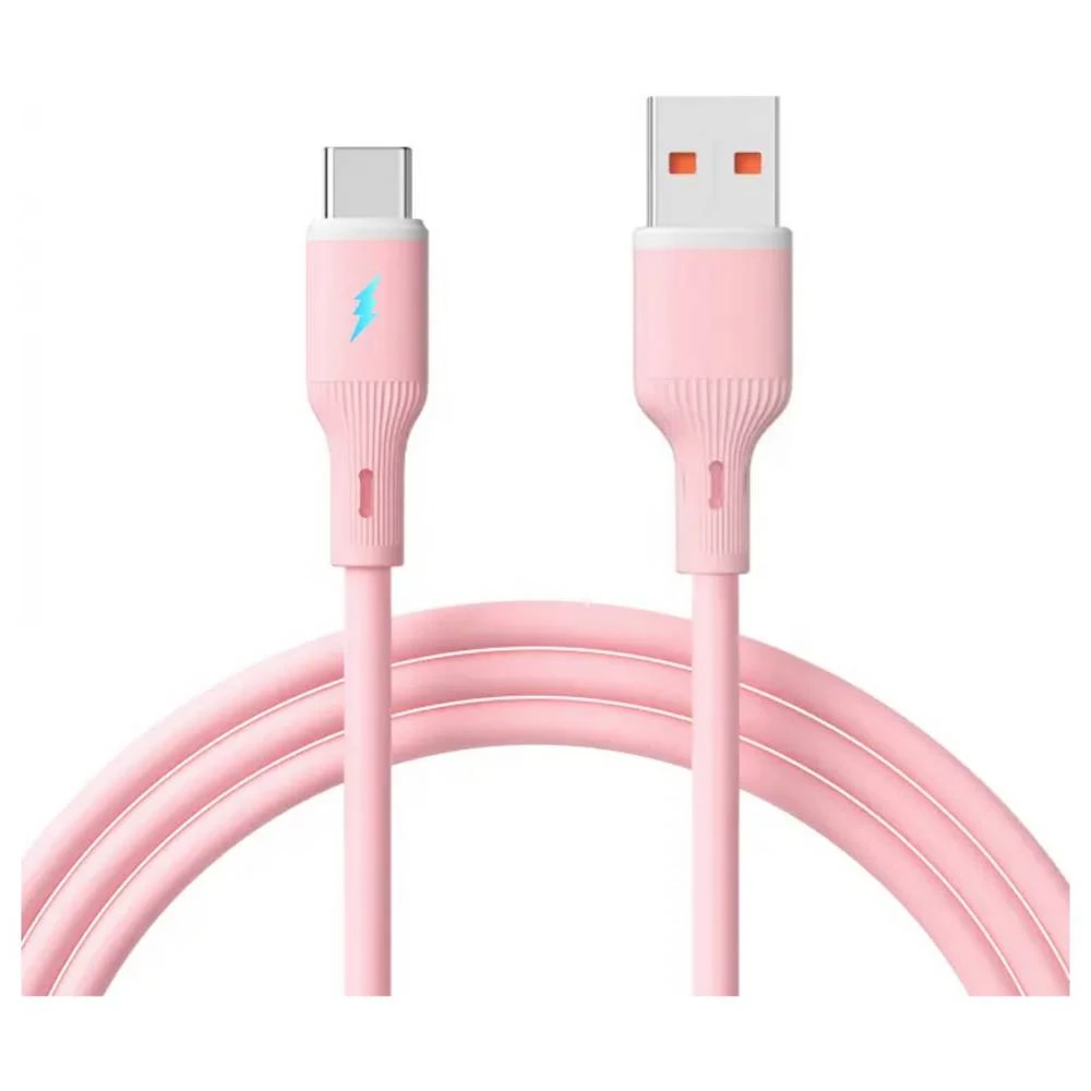 Akyga USB kabel USB-A utikač, USB-C® utikač 1 m ružičasta AK-USB-61 slika
