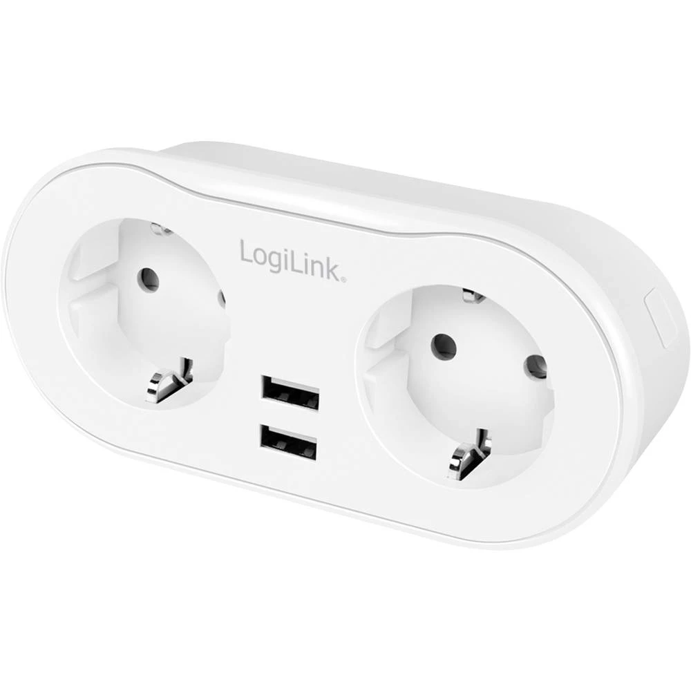 Wi-Fi pametni utikač 2-smjerni utikač (CEE7/3), 2x USB, Tuya kompatibilan LogiLink SH0102 utičnica  SH0102 slika