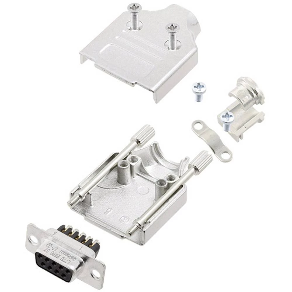 Višestruki ženski konektor D-SUB komplet 180 ° Broj polova: 9 Vijak Amphenol 1 ST slika