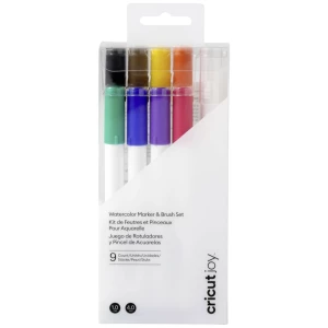 Cricut Joy™ Aquarellstiften & -pinsel, 9er set olovki  zelena, plava boja, ljubičasta, crvena, crna, smeđa boja, žuta, narančasta slika