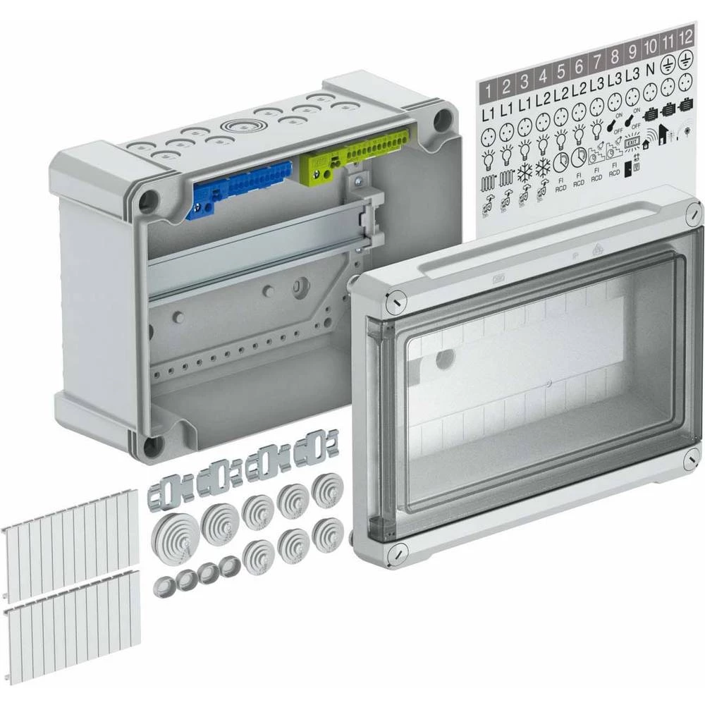 Nadžbukna Broj redova = 1 OBO Bettermann 2008852 SDB 12 PC slika