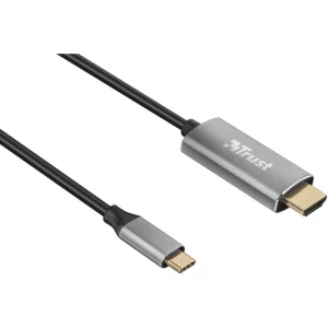 Trust USB-C Priključni kabel [1x Muški konektor USB-C™ - 1x Muški konektor HDMI] 1.8 m Crna slika
