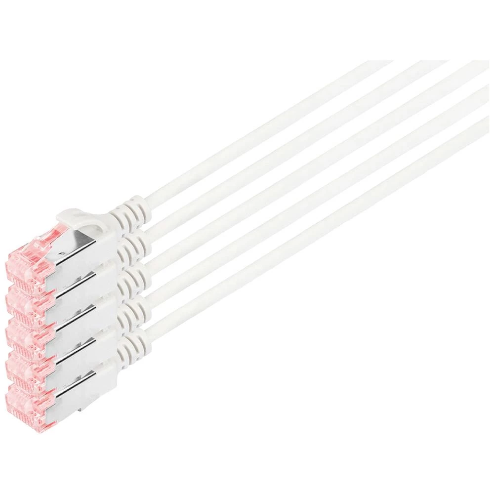 Digitus DK-1624-100S-5 RJ45 mrežni kabel, Patch kabel CAT 6 U/FTP 10 m siva bez halogena, nizak udio dimnog plina, dvost slika