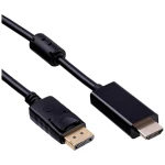 Akyga  priključni kabel DisplayPort utikač, HDMI A utikač 1.8 m crna AK-AV-05  HDMI kabel