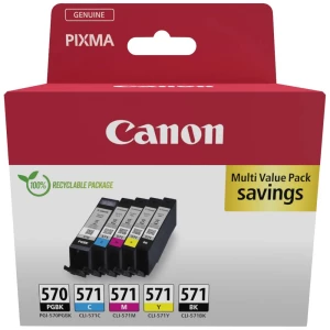 Canon tinta PGI-570/CLI-571 PGBK/BK/C/M/Y Multipack original kombinirano pakiranje crn, cijan, purpurno crven, žut 0372C slika