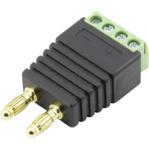 Laboratorijski muški konektor Ravni muški konektor Zatik-Ø: 4 mm Crna TRU COMPONENTS 93013c1129 1 ST slika