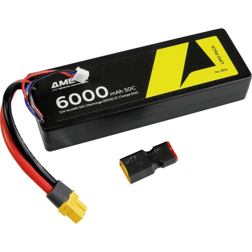 Amewi lipo akumulatorski paket za modele 7.4 V 6000 mAh Broj ćelija: 2 tvrdo kućište XT60 slika