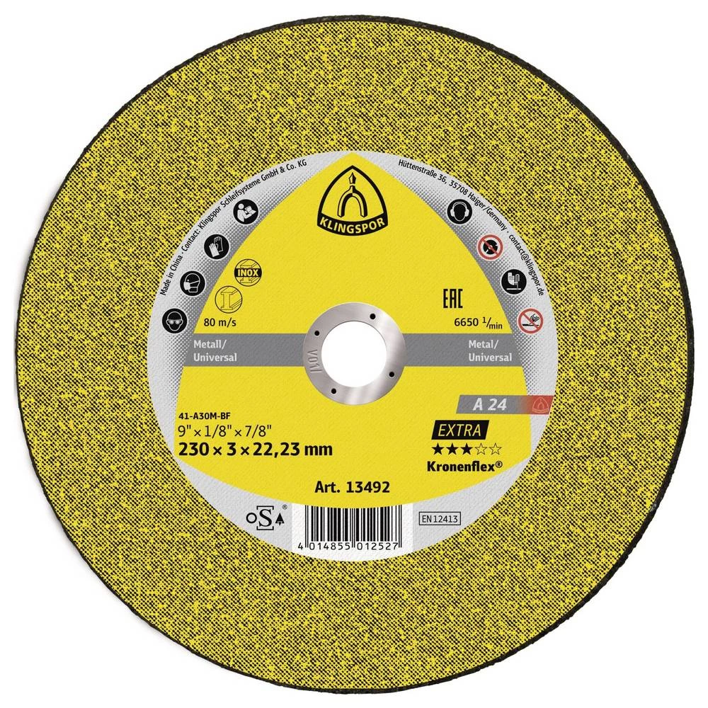 Klingspor A 24 Extra 286456 rezna ploča ravna 230 mm 25 kom. metal slika