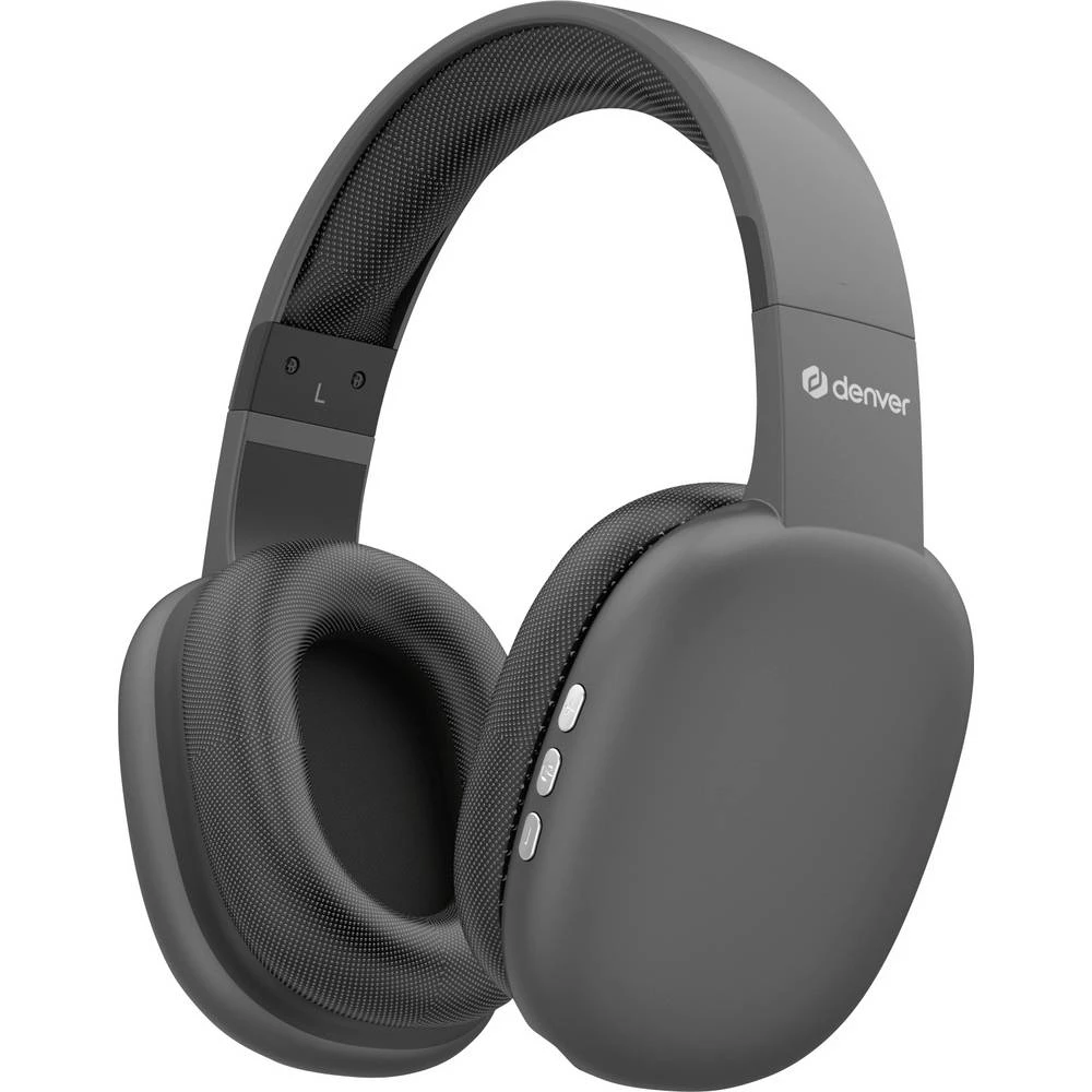 Denver BTH-252MK2 Over Ear Headset Bluetooth®, bežični, žičani stereo crna slušalice s mikrofonom, kontrola glasnoće, da slika