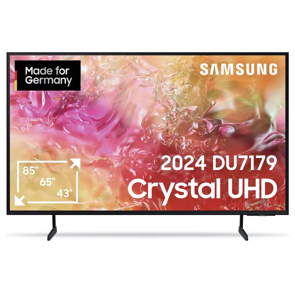 Samsung Crystal UHD 4K DU7179 LED-TV 214 cm 85 palac Energetska učinkovitost 2021 G (A - G) CI+, DVB-C, DVB-S2, DVB-T2 H slika