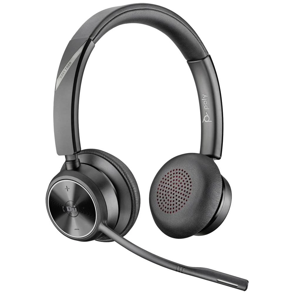HP Poly Savi 7320 Stereo DECT računalo On Ear slušalice DECT stereo crna kontrola glasnoće, utišavanje mikrofona slika