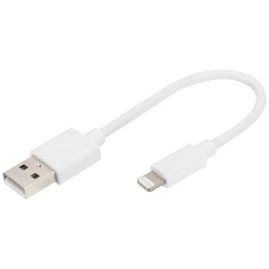 Digitus mobitel, Apple iPad/iPhone/iPod, računalo, prijenosno računalo kabel za punjenje [1x USB-A - 1x Lightning] 0.1 m USB a, Apple lightning slika