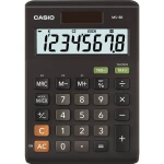 Stolni kalkulator Casio MS-8B Crna Zaslon (broj mjesta): 8 solarno napajanje, baterijski pogon (Š x V x d) 103 x 29 x 147 mm