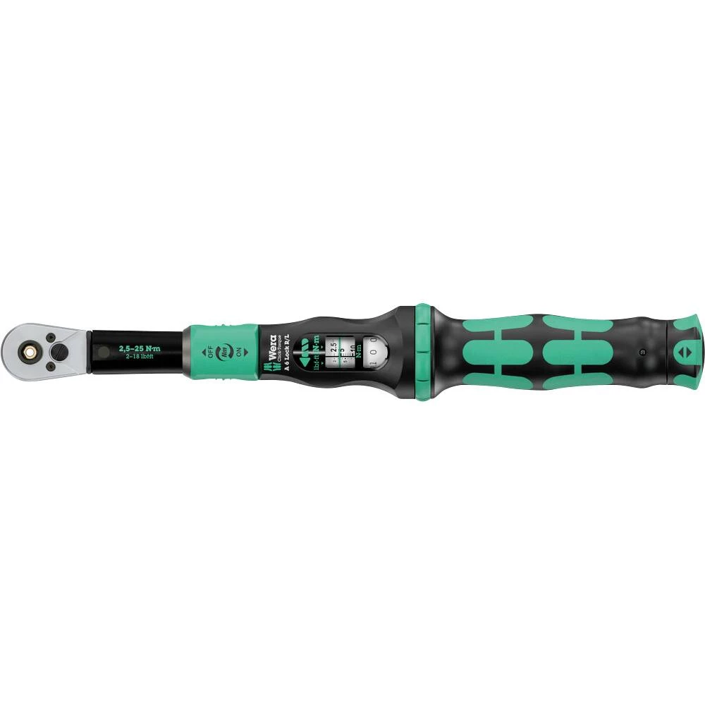 Wera Click-Torque Lock A 6 R/L 05075694001 momentni ključ 1/4" (6.3 mm) 2.5 - 25 Nm slika