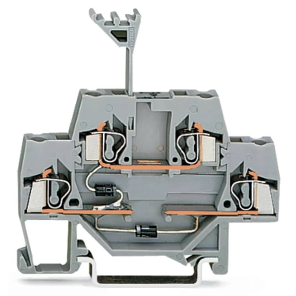 WAGO 280-941/281-492 dvokatna diodna stezaljka 5 mm opruga Dostupnost: l siva 50 St. slika