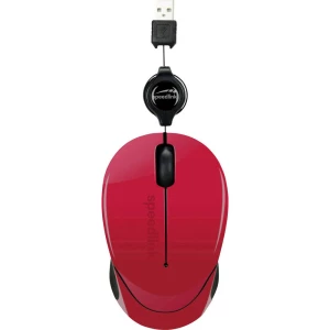 SpeedLink BEENIE USB miš Optički S kabelskim kolutom za uvlačenje Crveno-crna slika