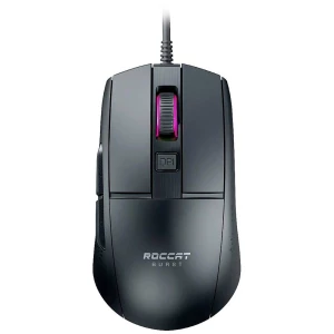 Roccat Burst Core žičani igraći miš optički osvjetljen, ergonomski, ugrađeni kotačić za pregled, tipke miša, USB priključak crna slika