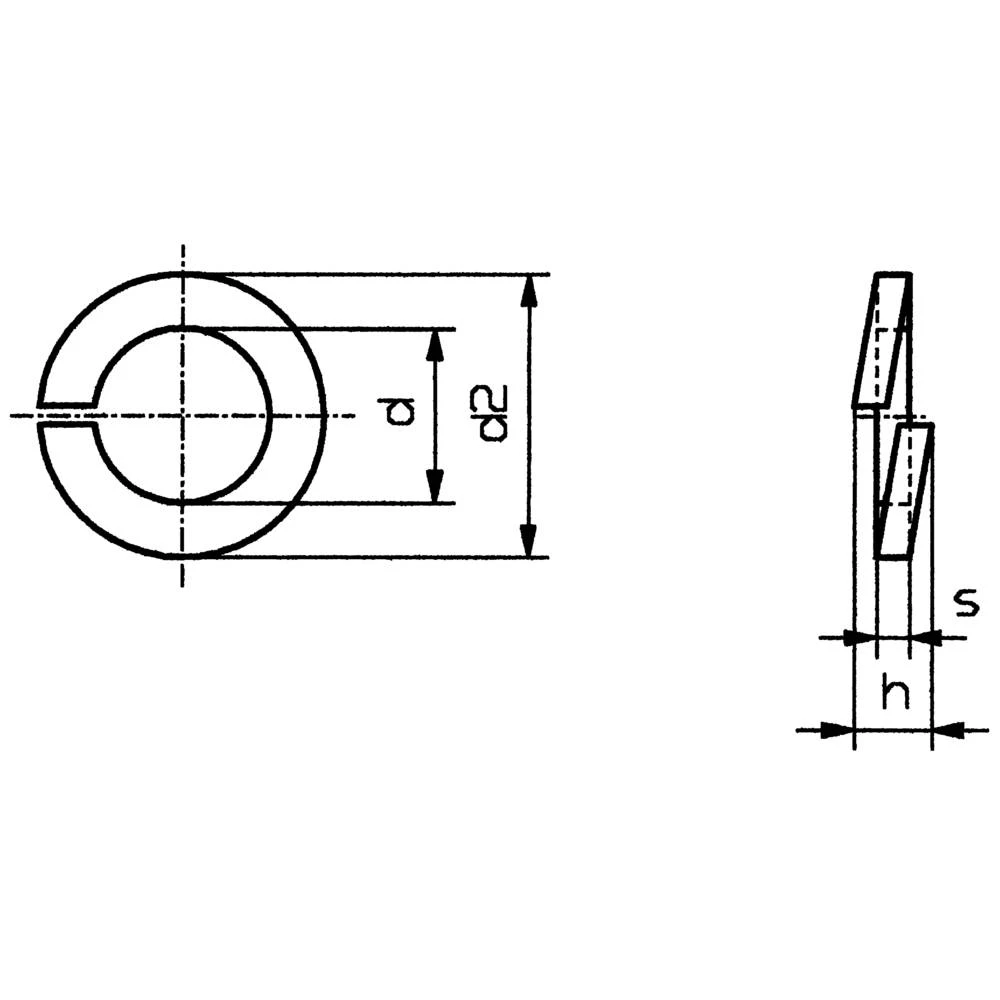 TOOLCRAFT B3 D127:A2K  opružni prsten Unutarnji promjer: 3.1 mm M3 DIN 127   čelik za opruge  100 St. slika