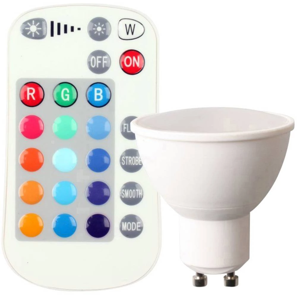 Müller Licht LED ATT.CALC.EEK A (A++ - E) GU10 Reflektor 5 W RGBW (&Oslash; x D) 50 mm x 55 mm Mijenjanje boja, Prigušivanje osv slika