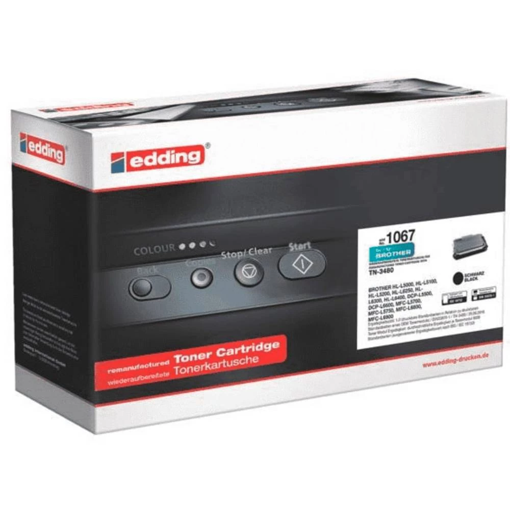 Edding Toner zamijena Brother TN-3480 Kompatibilan Crn 8000 Stranica EDD-1067 slika