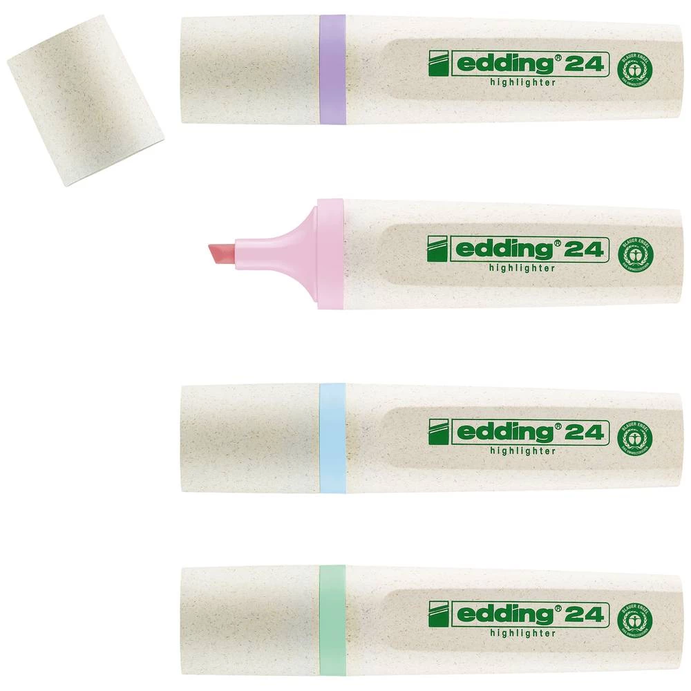 Edding signir Highlighter 24 EcoLine 4-24-4-1000 pastelno-ljubičasta, pastelno-zelena, pastelno-ružičasta, pastelno-plav slika