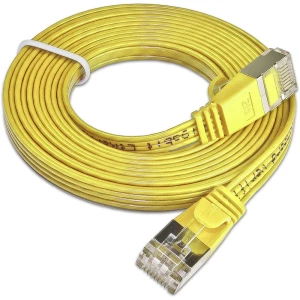 LAN (RJ45) Mreža Priključni kabel CAT 6 U/FTP 2 m Žuta plosnati Slim Wirewin slika