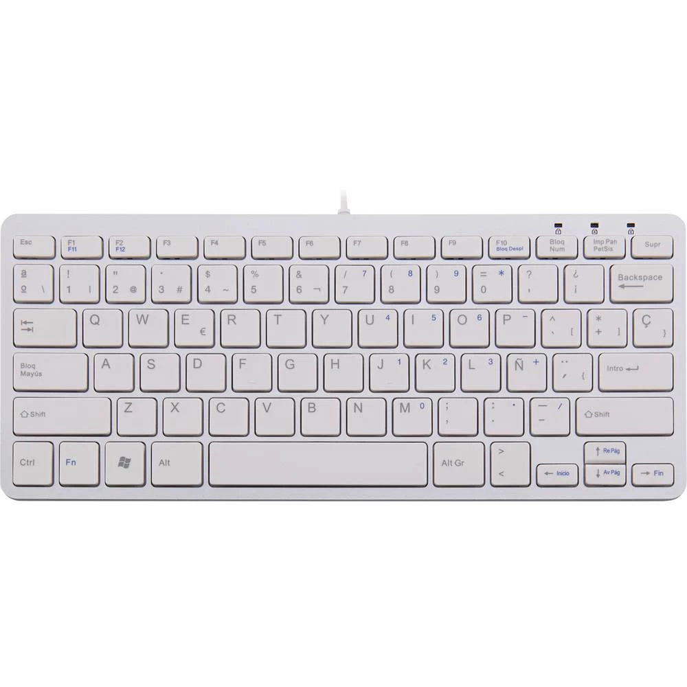 R-GO Tools Compact (RGOECESPW) žičani tipkovnica španjolski, qwerty  bijela slika