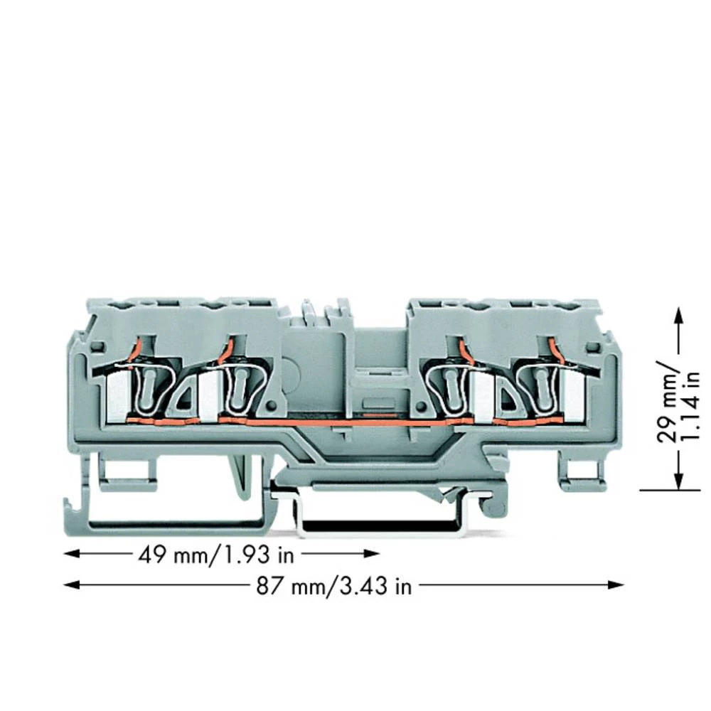 WAGO 880-831 prolazna stezaljka 5 mm opruga Dostupnost: l siva 50 St. slika