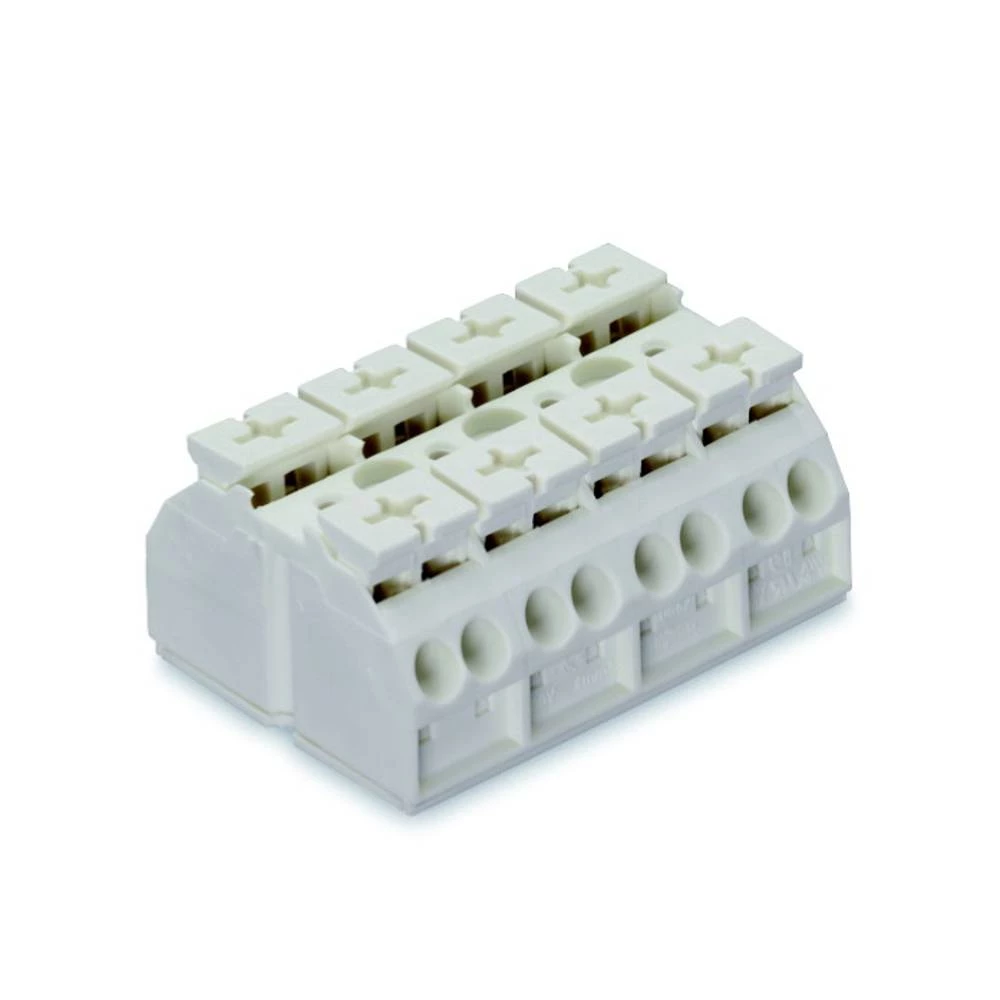 WAGO 862-604 stezaljka za priključivanje uređaja opružna stezaljka bijela 200 St. slika