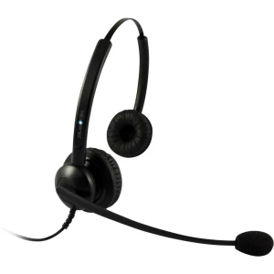 plusonic 5512-5.2P telefonske slušalice qd (quick disconnect) stereo, sa vrpcom na ušima crna slika