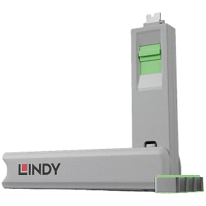 LINDY Zaključavanje USB-C™ priključka  4-dijelni komplet zelena  uklj. 1 ključ 40426 slika