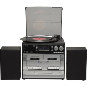 Denver MRD-166 stereo uređaj DAB+, gramofon, sd, ukw, USB, funkcija snimanja 2 x 2 W crna slika
