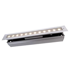 LED podzemna rasvjeta, Line V, četvrtasta, prohodna, IP67, 3000 K, nehrđajući čelik/aluminij, srebrna Deko Light Line V WW 730434 ugradno podno svjetlo LED fiksno ugrađena LED  G (A - G) 18 W srebrna slika