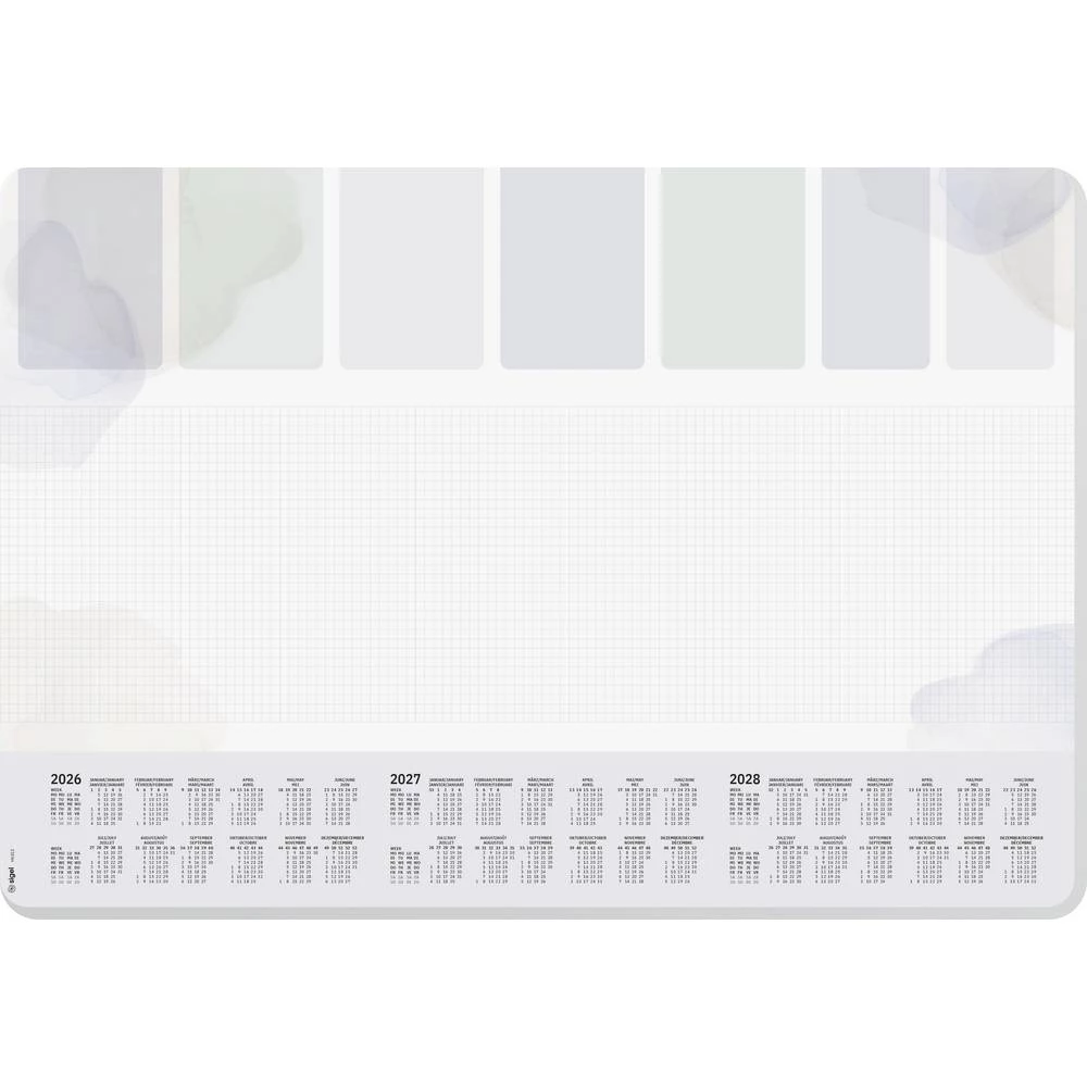 SIGEL H6312 Blok za pisanje - Tjedni planer - cca. A2 - 2026/2027/2028 - DE/EN/FR/NL - 30 listova - FSC certificirano slika