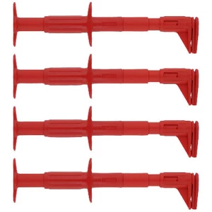 Ravne sigurnosne stezaljke osiguravaju čvrst kontakt pri spajanju ispitnih vodova na sabirnice i druge veće, ravne površine. Metrel S 2015 krokodil stezaljka slika