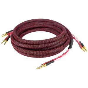 Dynavox 207298  audio priključni kabel [2x banana utikač - 2x banana utikač] 3 m crna/crvena slika