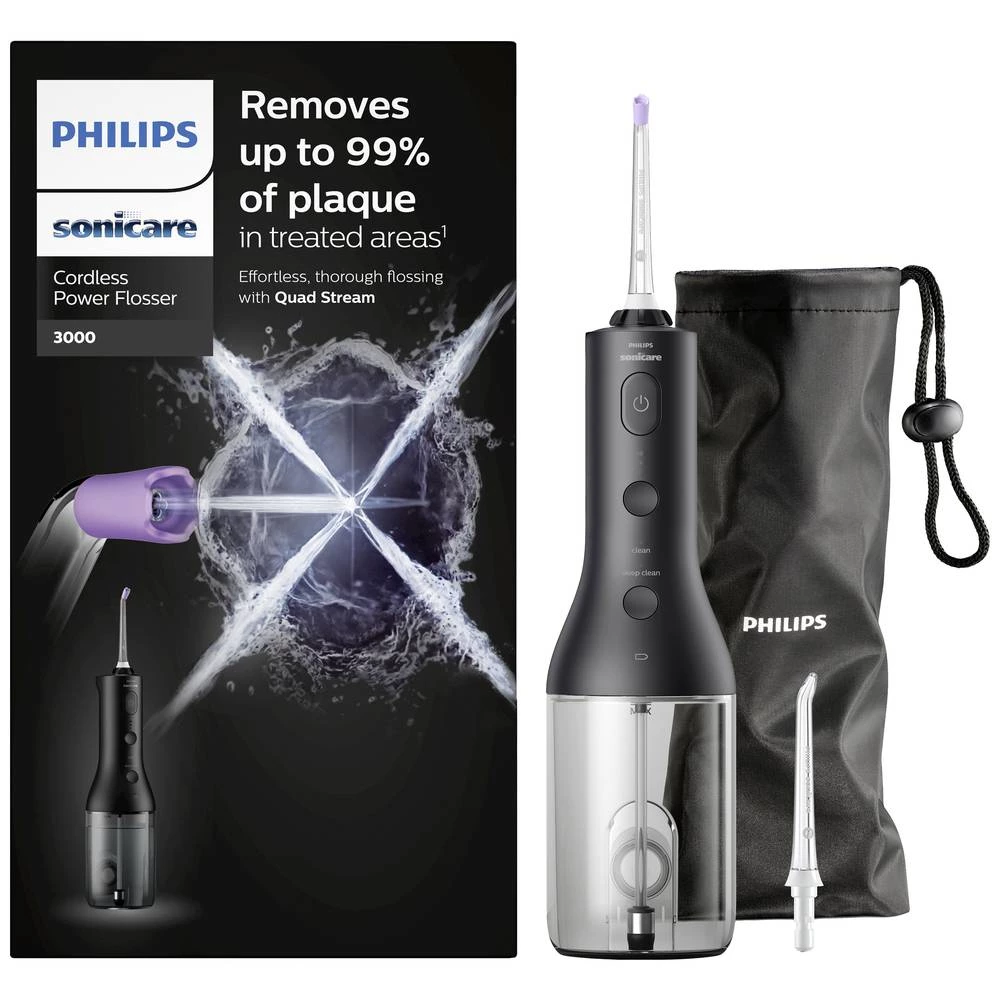 Philips Sonicare Power Flosser 3000 oralni irigator, HX3806 / 33 Philips Sonicare Power Flosser 3000 HX3806/33 oralni tuš  crna slika
