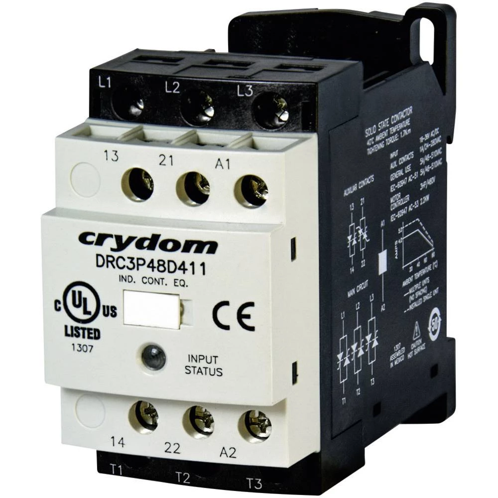 Crydom DRC3P48D400R2 kontaktor za motor 24 V/DC, 24 V/AC 7.6 A 1 St. slika