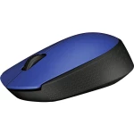 Logitech M171 Bežični miš Optički Plava boja, Crna