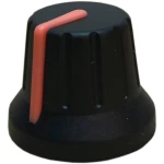 Okretni gumb S pokazivačem Crna, Narančasta (Ø x V) 18.8 mm x 15.24 mm PSP 49009-OR 1 ST