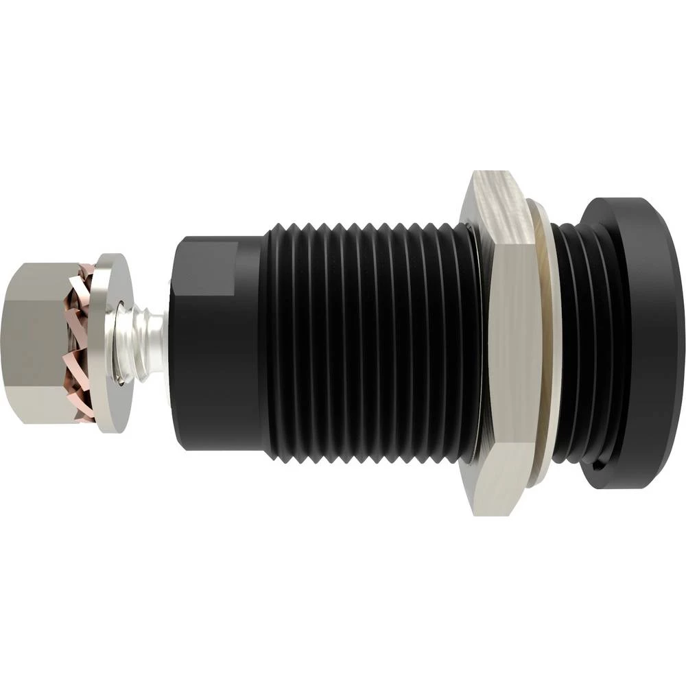 Schützinger DI SEB 9424 Ni / SW sigurnosna ugrađena utičnica ravan crna 1 St. slika