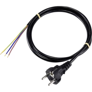 Basetech XR-1638073 struja priključni kabel crna 1.50 m slika